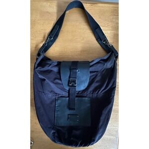 Y-3 Yohji Yamamoto Adidas Messenger Bag Black Nylon Leather Crossbody 15" READ